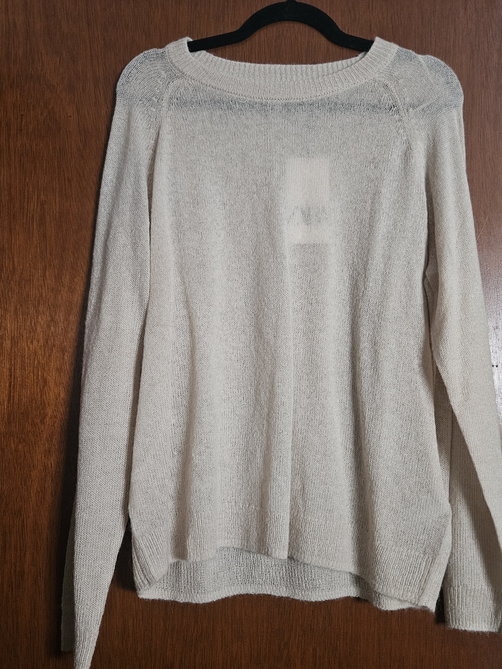 Zara Cream Scoop Neck Lightweight Knit Sweater